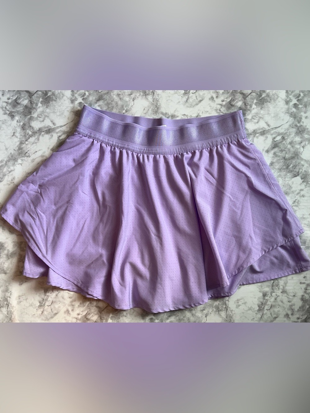 90 Degree by Reflex Lavender Tennis Skirt Lightstreme Layered Athletic Skort L